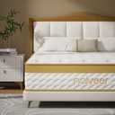 Naiveer Cooling Gel Memory Foam Hybrid Mattress, 12 Inch Queen Size Mattress in A Box with Pocket Springs for Back Pain & Pressure Relief, Medium Firm Feeling with CertiPUR-US Certified Foam