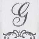 Avanti Linens 13464WPW Monogrammed Fingertip Towels, G , White
