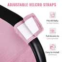 Metplus Muslin Car Seat Cover for Baby Girls, 100% Cotton Breathable Infant Carseat Canopy for Summer, Lightweight Stroller Sunshade Covers (Pale Pink)