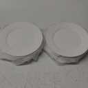 12 PCS White Dinner Plates, 8 Inch Round Dinner Plates Set, Ceramic Dessert/Salad Plate, Porcelain Appetizer Plate, Microwave & Dishwasher Safe