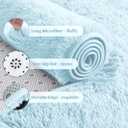 YJ.GWL Area Rugs for Living Room Bedroom, 8x10 Machine Washable Large Light Blue Carpet, Soft Fluffy Shaggy Thick Big Shag Indoor Floor Rug for Kids Boy and Girls Room Dorm Home Decor Aesthetic