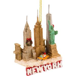 Kurt Adler City Travel New York City Ornament, 3.25-Inch