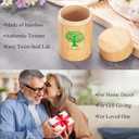 SOITIS Natural Bamboo Urns for Human Ashes - 4.7 Inch Keepsake with Tree of Life, Cremation Urn for Women Men, Small Urns for Human Ashes Keepsake, Decorative Eco Friendly Biodegradable Keepsake Urn