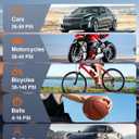 Tire Inflator Portable Air Compressor - 150PSI Electric Bike Pump, Auto Shut Off & Digital Pressure Gauge, Cordless Air Pump for Car Tires, Motorcycles, Balls with LED Light