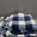 Electric Heated Sherpa Buffalo Plaid Christmas Throw Blanket with 8 Heating Levels & 8 Hours Auto Off, Fast Heating Warm Plush Washable Blanket with Over-Heat Protection, ETL Certification, Blue