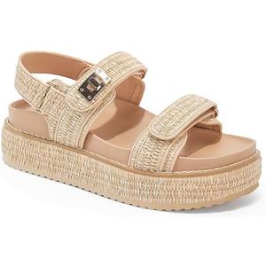 Coutgo Womens Platform Sandals Comfortable Flat Sandals Double Strap Footbed Summer Beach Sandals 11 Coutgo Womens Platform Sandals Comfortable Flat Sandals Double Strap Footbed Summer Beach Sandals 11
