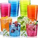 FillTouch 24 Pcs Plastic Ice Bucket 6 Liter Clear Ice Drink Wine Cooler for Wedding Large Champagne Beer Buckets Beverage Tub Soda Chiller for Party Bar Flower Vase Trash Can (Colorful)