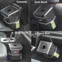 EPAuto Waterproof Car Trash Can with Lid and Storage Pockets, 2.5 Gallon, Black