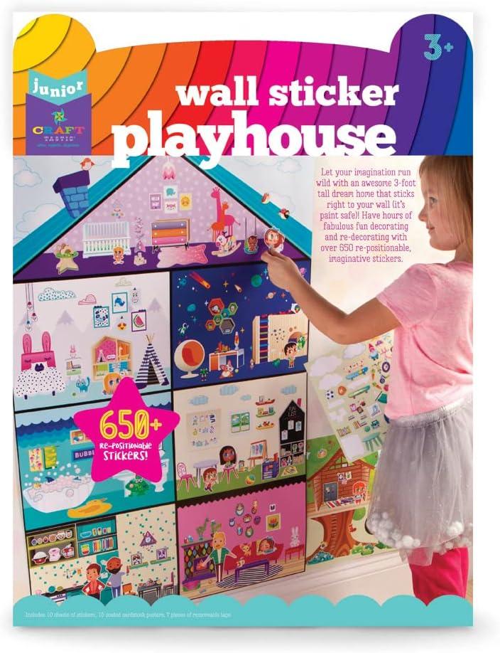 Craft-tastic Jr  Wall Sticker Playhouse  3-Foot Tall Dreamhouse with Over 650 Reusable Stickers Craft-tastic Jr  Wall Sticker Playhouse  3-Foot Tall Dreamhouse with Over 650 Reusable Stickers