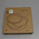 MISS BIG Wheat Straw Plates 8 inches,Plastic Plates Reusable Set of 8,Dinner Plates for Kids&Adults,Dishwasher & Microwave Safe,Eco-Friendly,BPA Free with 4 Colors (White, Pink, Green, Blue)