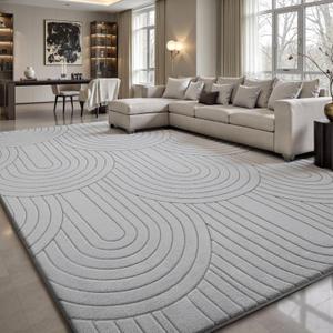 Sour Lemon 8x10 Area Rugs for Living Room, Soft Large Area Rug Modern Annualrings Rugs Machine Washable Area Rug, Non-Slip Rug Carpet for Bedroom Under Dining Table Home Office Decor