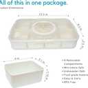 Puccino's Kitchen Snackle Box Container; 1 Pack; Microwave and Dishwasher Safe; Versatile snack box; Serving tray; Ideal Lunchable Container; snack box container serving dish; adult bento box