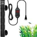 Aquarium Heater 300W, Submersible Fish Tank Heater with LED Digital Display, Auto Power-Off When Leaving Water & High Temp Protection, for Fresh and Salt Water Tanks 40-75 Gal