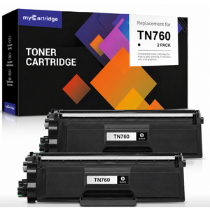 TN760 TN760 2 Pack Compatible with Brother Toner tn730/tn760 Replacement for tn760 Toner for Brother Printer MFCL2710DW MFCL2750DW DCPL2550DW HLL2370DW Printer