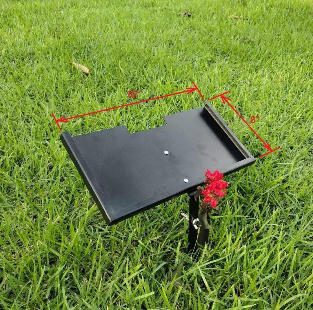 Dog Grave Marker Stand,Gravestone Holder for Cemetery for Human,Memorial Plaque Support for Pet,Cat,Tombstone,Headstone,Garden Memorial Stone Stand (for 16"X8" Plaque)