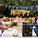 21st Birthday Party Decorations for Women Men, Black Gold Back in 2004 Birthday Decor Poster Acrylic Table Sign, 21st Birthday Party Supplies, Double-Sided