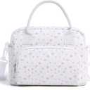 2 x MAMONA Lunch Bag for Women Men Large Capacity Reusable Lunch Box Corduroy Insulated Cooler Tote Bags for Office Picnic