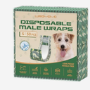 LURKOMEMO Dog Diapers Male,50 Count Small Male Dog Diapers Disposable for Doggie & Puppy, Ultra Absorbent Male Dog Wraps,Belly Bands for Male Dogs with Wetness Indicator(S Same as Other Brands' XS)
