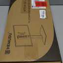 Hemudu Single LCD Computer Monitor Free-Standing Desk Stand Riser for 13 inch to 32 inch Screen with Swivel, Height Adjustable, Rotation, Holds One (1) Screen up to 77Lbs(HT05W-001) White