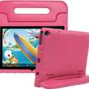 Bolete Kids Case for Onn 10.1 Tablet Gen 3 (2022 Model:100071485), with Handle EVA Foam Shockproof Washable Cover for Onn 10.1 Inch Android Tablet Gen 3 Case, for Adults, Children (Hot Pink)