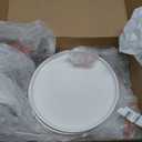 GZG Ceramic Dinner Plates Set of 4,10 Inch Stoneware plate Set,Microwave and Dishwasher Safe Kitchen Utensils,Stackable,Scratch Resistant (Ivory White)