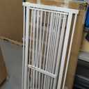 No Pawblems 55.1" Extra Tall Pet Gate for Cat/Dog, 29.9-44.4" Wide Auto Close Tall Cat Gate, NO Drilling Pressure Mounted for Doorways/Hallways, 1.37" Narrower Bar Spacing, White