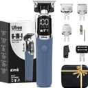 Ufree 6-in-1 Professional Beard Trimmer for Men, IPX6 Waterproof Electric Shaver Razor, Cordless Body Hair Trimmer for Mustache, Nose, Type-C Mens Gooming Kits, Birthday Valentines Gifts for Him (Blue)