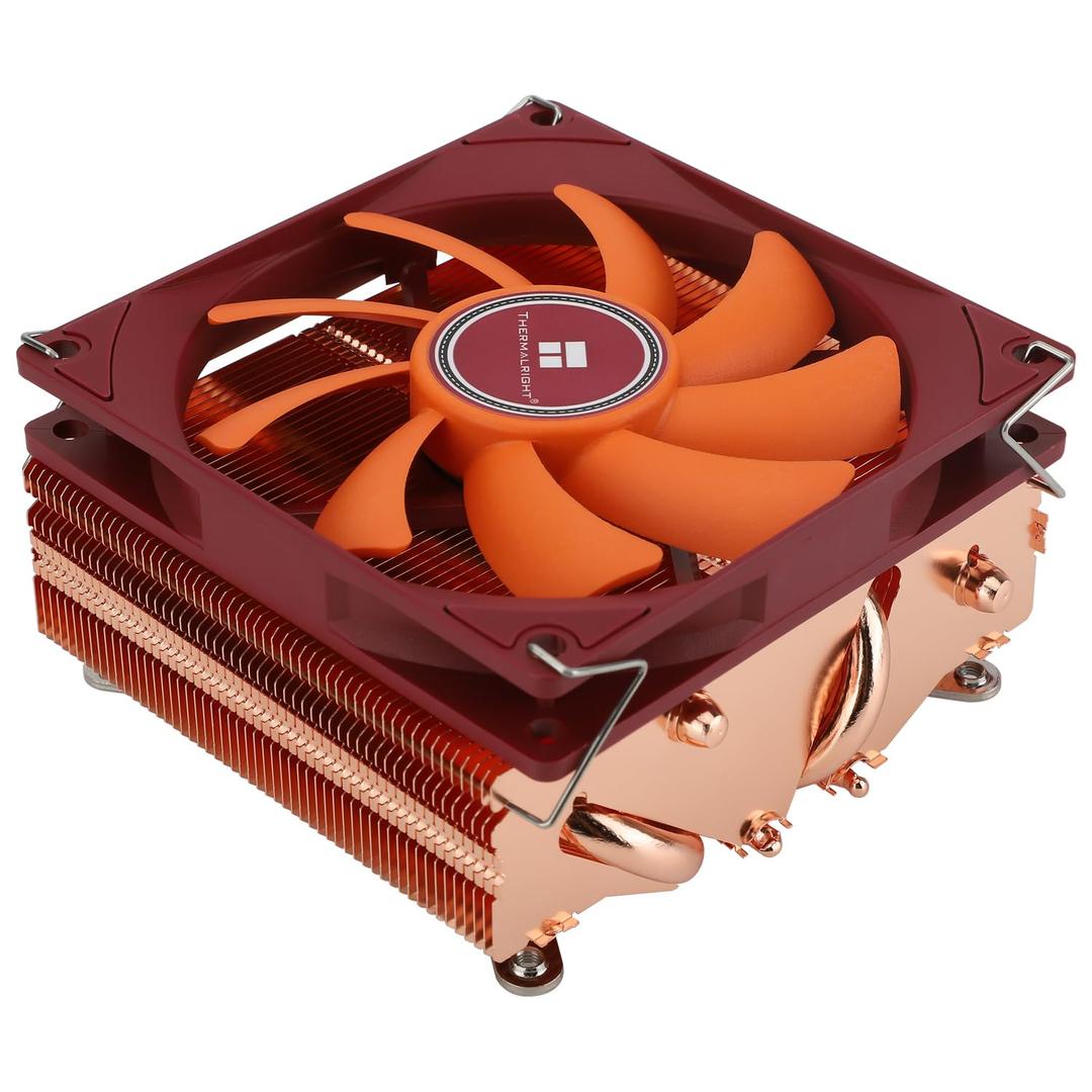 Thermalright AXP90-X53 Full Cooper Low Profile CPU Cooler ITX,with 92mm TL-9015R Slim PWM Fan ITX CPU Cooler,AGHP Technology,53mm Height,for AMD AM4 AM5/Intel 1700/1150/1151/1200/1851(AXP90 X53 Full)