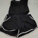 Women 2 Piece Tankini Swimsuit with Pockets Boy Shorts Modest Bathing Suit Tummy Control Tank Top (Medium, Black)