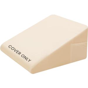 Bed Wedge Pillow Cover Only 24x24x7.5 Inch, Silky & Smooth Wedge Pillow Cases, Removable & Machine Washable-Zipper Design Pillowcase Beige