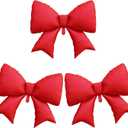 2 x Red Bow Balloons 38 Inch, Giant Red Bowknot Foil Mylar Coquette Party Decorations for Women Girls Birthday Valentines Day Galentines Engagement Wedding Anniversary Bachelorette Decorations Supplies