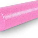 ProsourceFit High Density Foam Rollers 18 - inches long, Firm Full Body Athletic Massager for Back Stretching, Yoga, Pilates, Post Workout Trigger Point Release, Pink