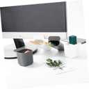 Ciieeo Creative Diy Screen Pen Holder Set with Strong Adhesive for Computer Monitor and Desk Space-Saving Desktop Organizers for Office Supplies Easy to Remove without Surface Damage 3 Pieces Gray