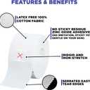 (4-Pack) Athletic Tape | Easy Tear | Strong | Medical Wrap | Support | Zinc Oxide | 1.5 inch x 33 ft