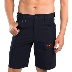 KastKing Rekon Men's Fishing Cargo Shorts, Quick Dry Casual Hiking Shorts for Men, Travel Golf Camping Tactical (Black)