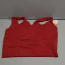 ABOCIW Longline Sports Bra for Women V Back Wireless Padded Medium Support Yoga Bra Workout Crop Tank Tops (Wine Red, M)