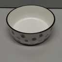 Pearhead Dog Faces Pattern Ceramic Pet Bowl, Holds 9 Cups, XL Water and Food Dish, Microwave and Dishwasher Safe, Large