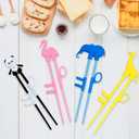4 pcs kid chopsticks, Training Chopsticks for Toddler Beginners Baby Children , training chopsticks with animals.