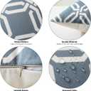 4 x OTOSTAR Set of 4 Waterproof Throw Pillow Covers 16x16 Inch Farmhouse Geometric Square Pillow Cases for Couch Patio Furniture Balcony Garden Outdoor DecorationGeometry40-Grey