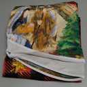 Horaldaily Christmas Tablecloth 7070 Inch Round, Holy Nativity Red Buffalo Plaid Washable Table Cover for Party Picnic Dinner Decor