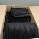 Madison Park Faux Fur Reversible Comforter Set, Down Alternative Filling, Modern Quilted Bedding with Matching Shams, King/California King, Black