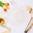 I00000 700 Pcs Gold Glitter Plastic Dinnerware Sets, Disposable Plates for Party, Include: 100 Dinner Plate,100 Dessert Plate,100 Paper Napkins, 100 Cups,100 Plastic Silverware Set