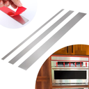 304 Brushed Stainless Steel Sheet Gap Filler, Metal Trim Strip for Wall Oven/Microwave Combo/Range/Cooktop, Self-Adhesive Gap Cover, 30" Long, 3'' Wide, 20Ga Thickness