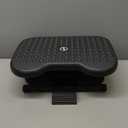 HUANUO Adjustable Desk Footrest, Foot Rest for Under Desk at Work with Massage, Adjustable Foot Stool with 3 Height Position & 30 Degree Tilt Angle Adjustment for Home, Office (Black)