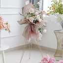 2 Pcs Gold Flower Stand Display -41.3IN Flower stand for Wedding, Metal flower Display Stand for Wedding Bases Para Arreglos Florales flower Stand display gold centerpieces for wedding