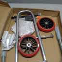 Toilet Installation Jack, Stainless Steel Foldable Toilet Cart Jack with Positioning, Rubber Wheels Toilet Dolly Lift Tool for Plumbers