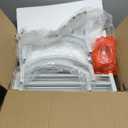 Snughome Dog Gate Indoor, 19.69" H Freestanding Dog Door Gates with Support Feet, Expands Up to 48" Wide Foldable Pet Gates for Doorways Hallways, 4 Panel Folding Pet Door Pet Fence for Puppy