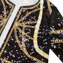 Girls Cosplay Costume, Popular Singer Stage Outfit, Black Printed, for Ages 3-12