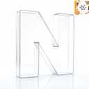 10" Acrylic Charcuterie Letters Fillable Tray, Reusable Alphabet Number Shaped Serving Plates for Charcuterie Board, Display Fruit, Candy, Cake, Party Decor, Birthday, Anniversary N