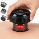 5-in-1 Smart Dynamic Cupping Therapy Set – 12-Level Adjustable Heat & Suction Cupping Massager with Red Light Mode, Portable Electric Cupping Kit for Massage Therapy, Full-Body Relaxation